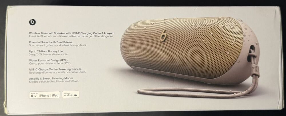 New Genuine Beats Pill Champagne Gold Portable Bluetooth Speaker MW463LL/A - Picture 2 of 8